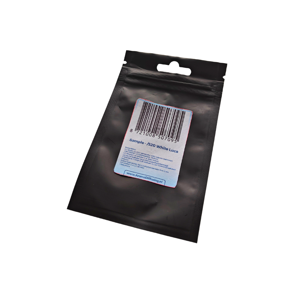 Geurolie Proefmonster testen sample aroma testers label white luca