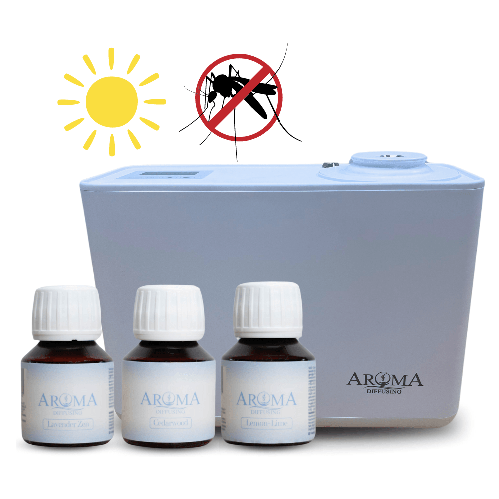 AromaDiffusing Aroma Diffuser aanbieding anti insect bundel geurolie set smart wit nieuw - Anti - Insect bundel Geurmachine + Anti - Insect OlieSet - AromaDiffusing