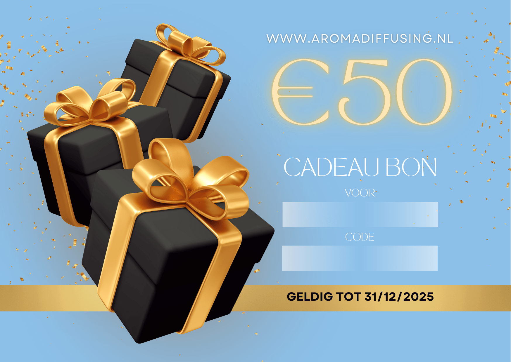 AromaDiffusing Cadeau Bon €50 - AromaDiffusing Cadeau Bon €50 - AromaDiffusing