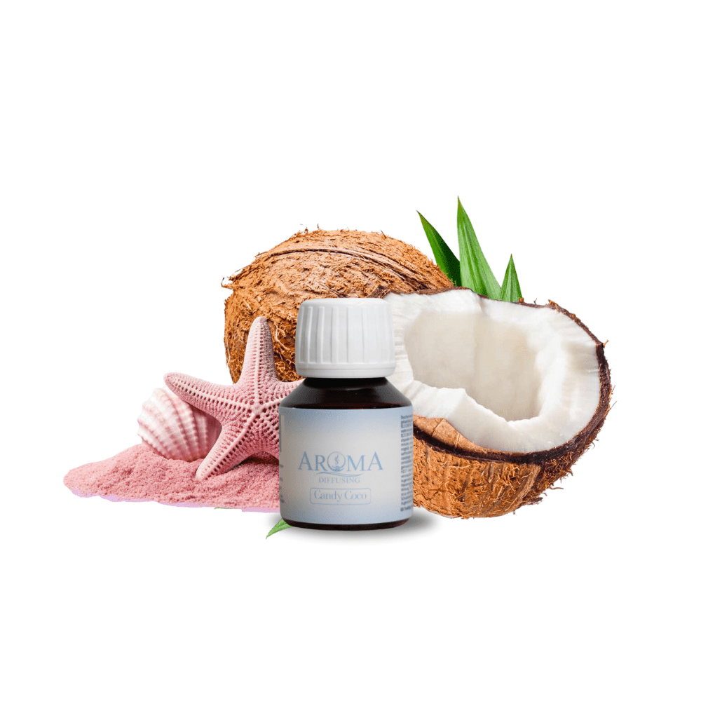 AromaDiffusing Geurolien Inhoud 50 ML Geuren Olie Verschillende Geuren Candy Coco - Mix en Test Set Geurolie - 3x 50ml + Reiniger (Gratis) - AromaDiffusing