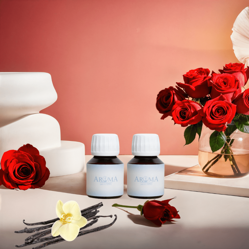 Valentijnbundel Geurmachine + 2x Valentijn Geurolie - Valentijnbundel Geurmachine + 2x Valentijn Geurolie - AromaDiffusing