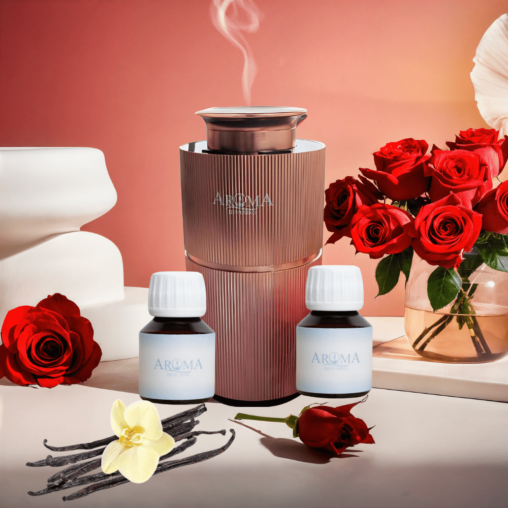 Valentijnbundel Geurmachine + 2x Valentijn Geurolie - Valentijnbundel Geurmachine + 2x Valentijn Geurolie - AromaDiffusing