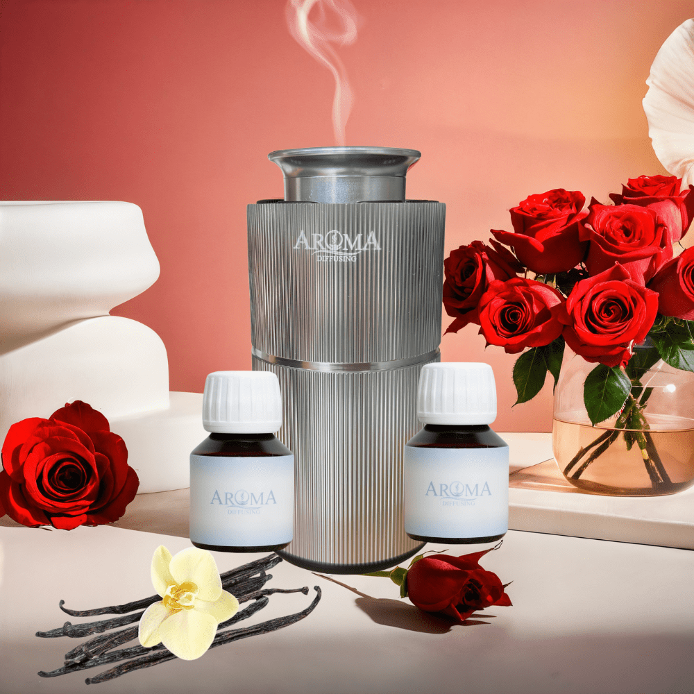 Valentijnbundel Geurmachine + 2x Valentijn Geurolie - Valentijnbundel Geurmachine + 2x Valentijn Geurolie - AromaDiffusing