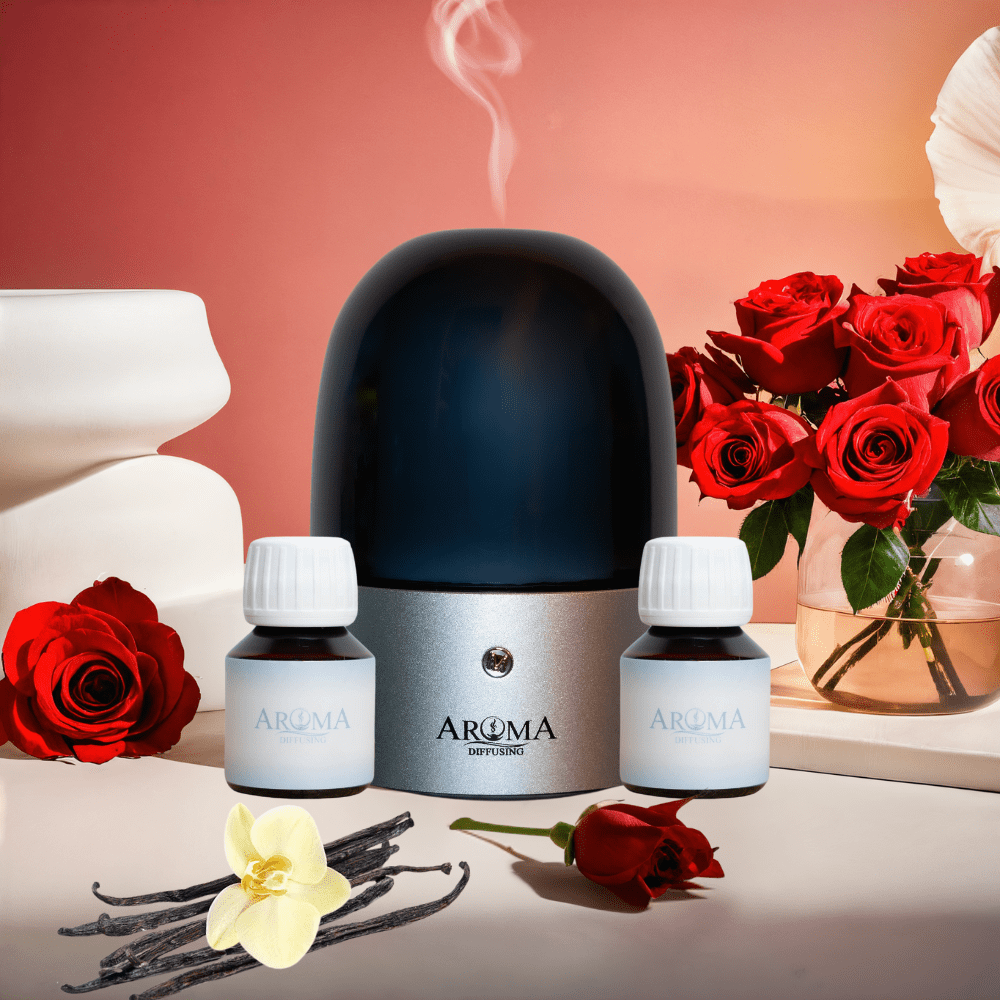 Valentijnbundel Geurmachine + 2x Valentijn Geurolie - Valentijnbundel Geurmachine + 2x Valentijn Geurolie - AromaDiffusing