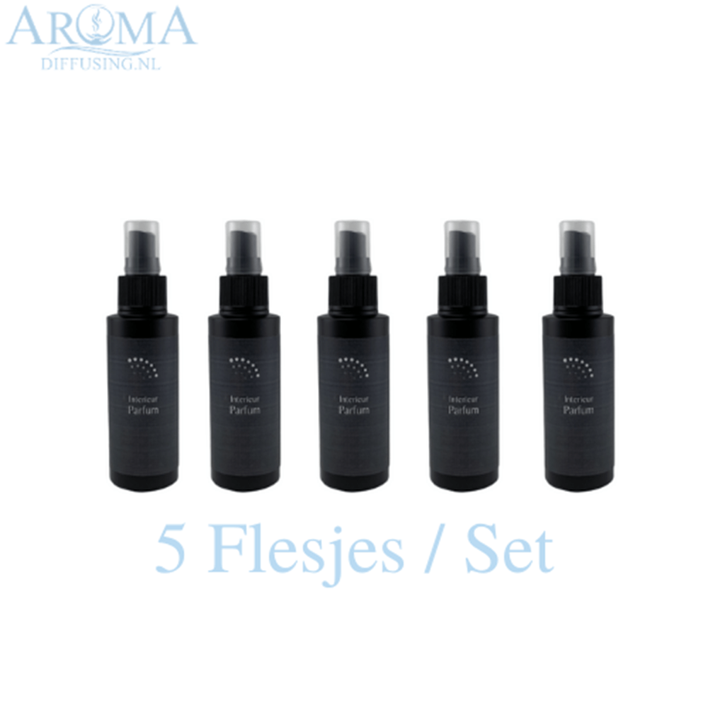 Interieur Aroma Spray Set 5 Flesjes Aroma Diffusing Geurmachine - Interieur Aroma Spray® (Set - 5 Flesjes) - AromaDiffusing® - AromaDiffusing
