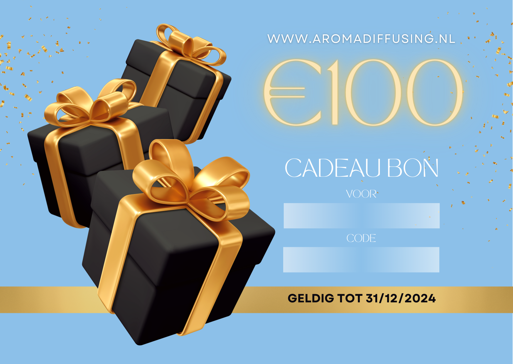 AromaDiffusing Cadeau Bon €100