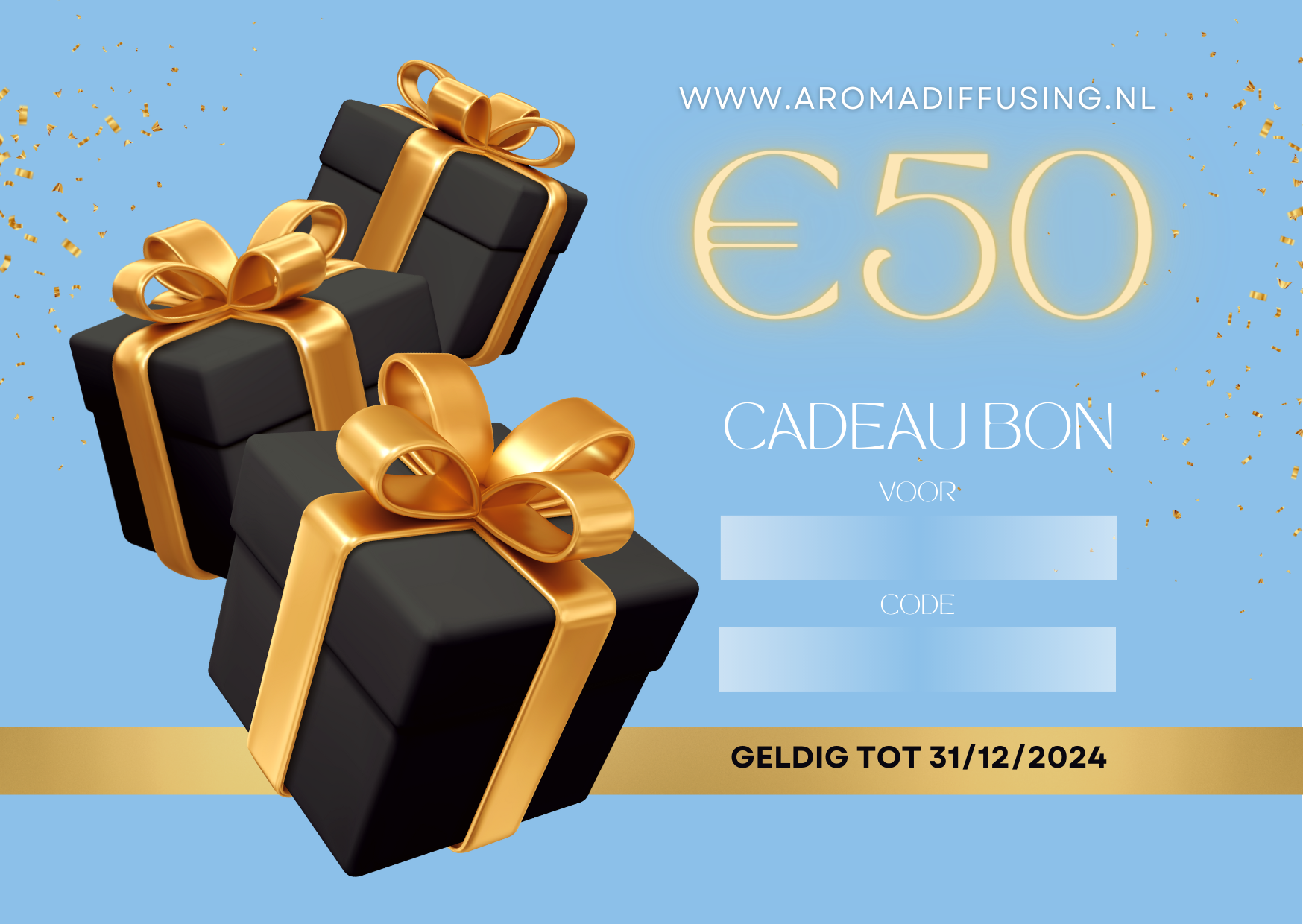 AromaDiffusing Cadeau Bon €50