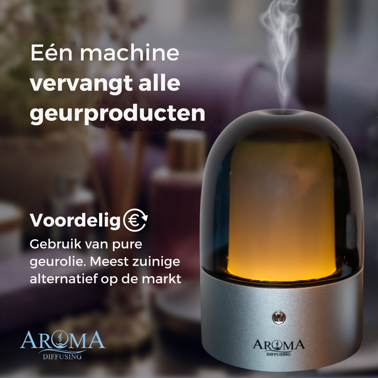 Minimalistische professionele aroma diffuser die alle andere geurproducten vervangt