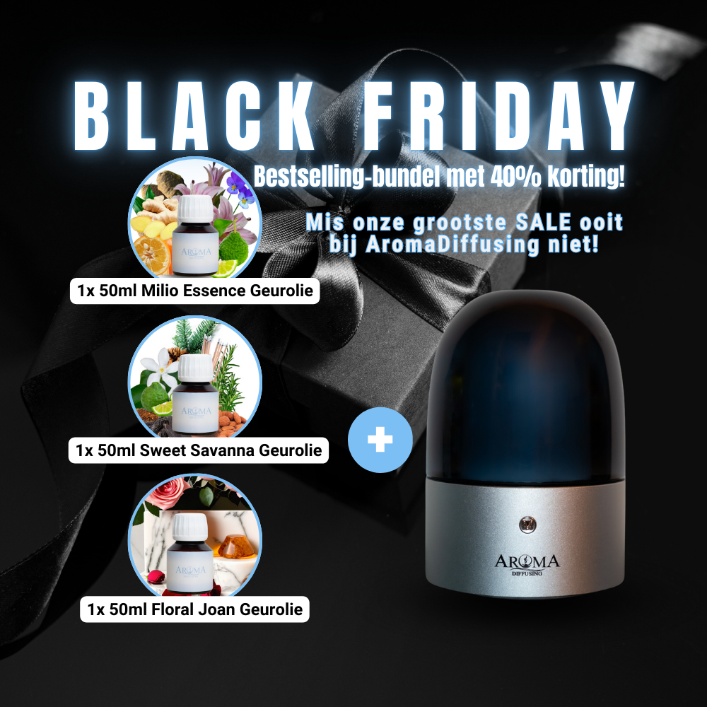 Black Friday deal Geurmachine Mood + Bestselling Olie Set