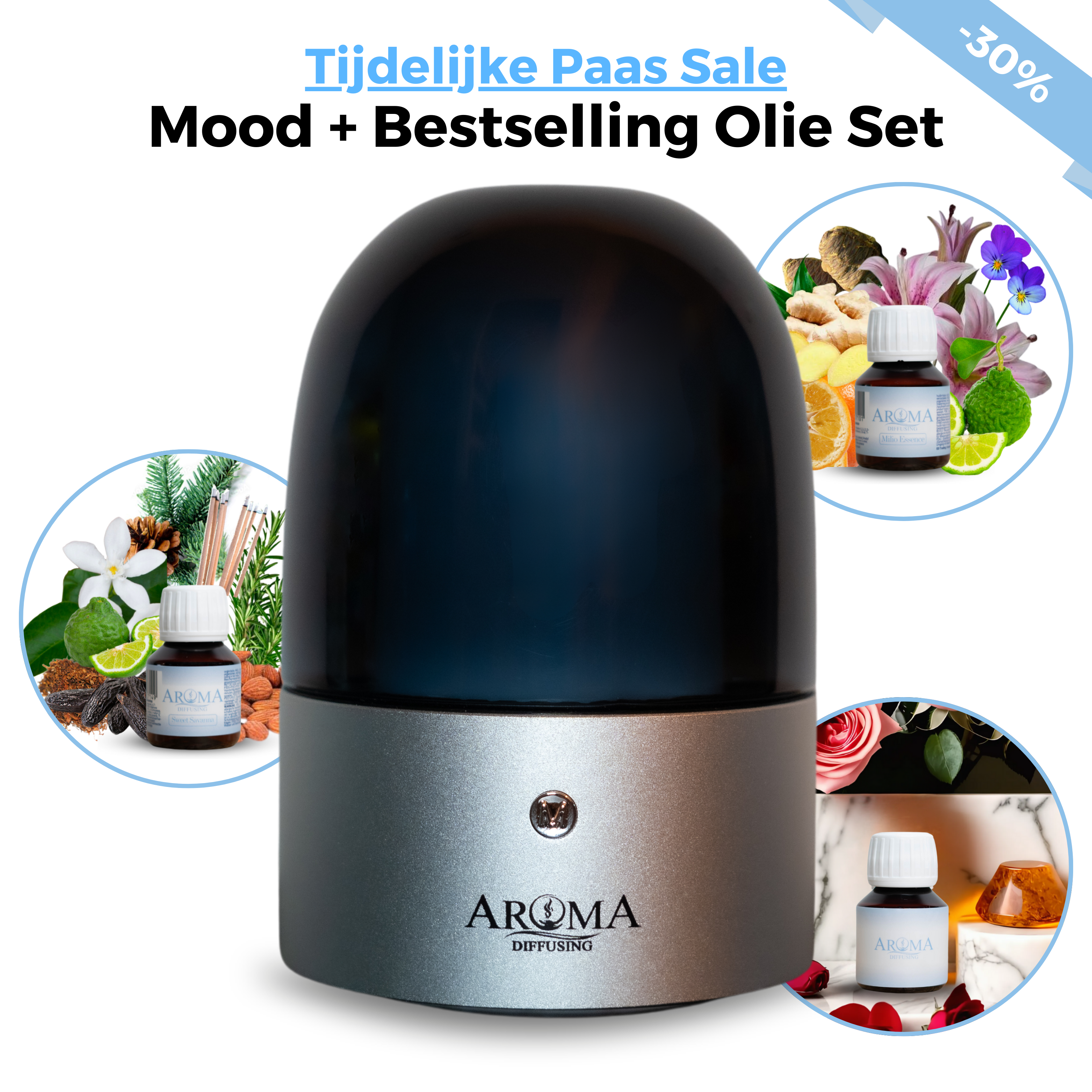 Paas-Sale Geurmachine Mood + Bestselling Olie Set